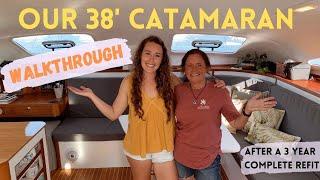 Island Spirit 38' CATAMARAN WALKTHROUGH‼️ (COMPLETE REFIT) ️