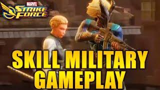 Skill Military Wrecks Nerds with Def UP - Gameplay - MARVEL Strike Force - MSF