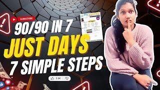 | MOST IMPORTANT | "90/90 in PTE in 7 Days – The Fastest Study Plan! " | PTE Universe