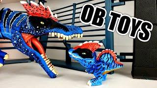 CUSTOM MATTEL SNAP SQUAD SPINOSAURUS LEVEL 40 JURASSIC WORLD THE GAME | GLOW IN THE DARK TOY REPAINT