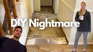 DIY Fixer Upper NIGHTMARE!  // DIY Home Renovation On A Budget // Wood Floor Installation