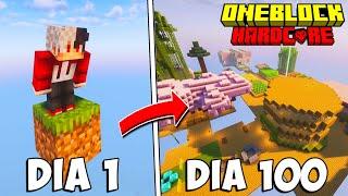 SOBREVIVÍ 100 Días en un ONE BLOCK en Minecraft HARDCORE