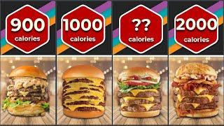 Which Burgers Contain The Most Calories?!