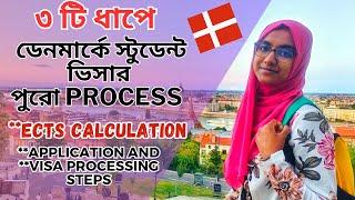 Student ভিসায় ডেনমার্কে আসার step by step পুরো প্রসেস || ECTS ক্যালকুলেশন ||