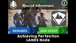 Achieving Perfection - Rise of Adventure - LANDS Node | Magic the Gathering Puzzle Quest