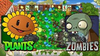 Plants vs. Zombies [PS3] [2 Player] Survival Day Gameplay