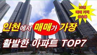 인천 에서 매매가 가장 활발한 아파트 TOP7 + 33평 매매 가격 상승률 + 인천 아파트 + 송도 아파트 + 인천 부동산