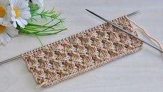 İki şiş kolay örgü yelek şal model anlatımı ️Eays knitting crochet patterns