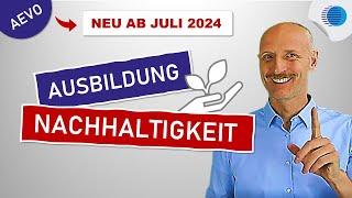 AEVO 2024: Nachhaltigkeit als neues Kernthema für Ausbilder