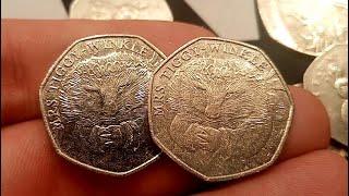 UK £50 50P COIN HUNT #56 BOOK 2 - 2 MRS TIGGY-WINKLE 50P COINS