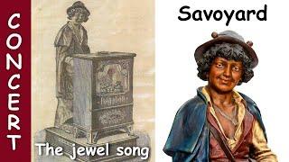 The Savoyard, a Polyphon disk music box with an organ grinder automaton - The jewel song by Gounod.