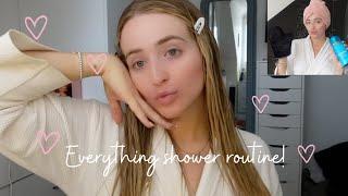 MY EVERYTHING SHOWER ROUTINE! *tan, skincare, haircare & more*