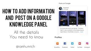 How To Add Information And Post On A Google knowledge panel