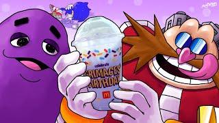 Eggman & Sonic try the Grimace Shake