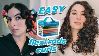 How to Use Flexi Rods on Straight Hair for EASY Heatless Curls Overnight