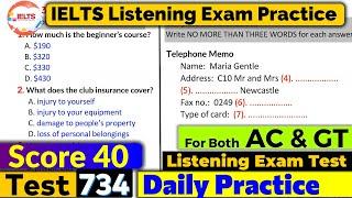 IELTS Listening Practice Test 2025 with Answers ~ Exam - 734 | ielts listening