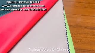 Soft Bright PU Coating Nylon Down Jacket Fabric