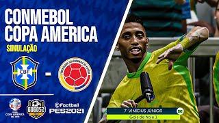 Brasil x Colômbia (02/07/2024) Copa América 2024 | EFootball 2024