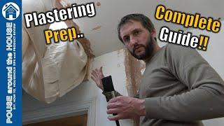How to prep a wall for plastering. How to use bonding plaster. Skim coat preparation DIY Plastering!