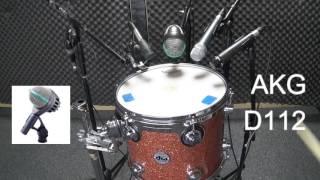 Recording Drums 101 - Tom mic comparison- Shure sm 57, Beta 57, 98, Sennheiser e604, AKG D112