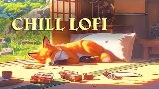 ChilLoFox || Chill Lofi Music ~ Fox Sleeping At The Backyard Chill Beats To Relax / Study To