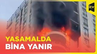 SON DƏQİQƏ! Yasamalda  çoxmərtəbəli binada yanğın