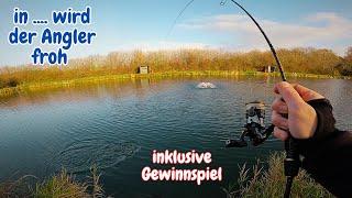 Trout fishing in winter bottom probe rubber bait Libra Lure Fishing at the trout lake Angelhof We...