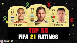 FIFA 21 | TOP 50 BEST PLAYER RATINGS  ft. Messi, Ronaldo, Van Dijk... etc