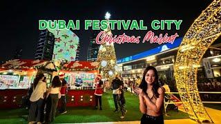 Dubai Festival City Christmas Market - Dubai, UAE Walking Tour - 4K 60fps