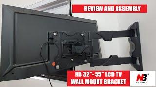 NB P4 32"-55" Tilt Swivel Monitor LCD LED TV FULL MOTION Wall Mount Bracket Assembly