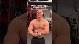 Dieser Vergleich lässt 6 Jahre Training schlecht aussehen… #gym #training #bodybuilding #riese