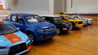 New Diecast Model Cars Driven By Hand - 4K Video