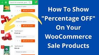 How To Show Percentage OFF On Your WooCommerce Sale Products