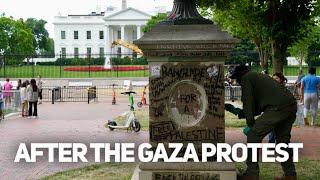 Graffiti after the Gaza Protest at the White House