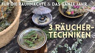 Räucher-Magie: Räuchern mit Kräutern und Harzen: 3 Arten | Räucherbündel, Kohle & Stövchen