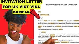 INVITATION LETTER SAMPLE FOR APPLYING FOR UK VISIT VISA