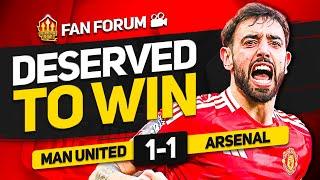 UNITED SHOULD HAVE WON! Man United 1-1 Arsenal | LIVE Fan's Forum