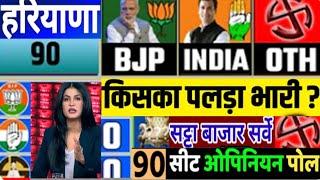 Haryana Assembly Elections 90 Seat Latest Satta Bajar Survey Opinion Polls BJP-Congress -INLD -JJP ?