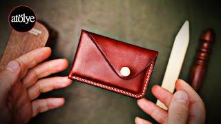 Simple and Useful Leather Wallet Making  Leather Craft  Personalized Wallet | ASMR