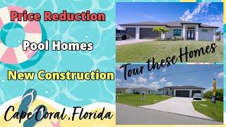 Cape Coral Double Header Two New Construction Pool Homes for Sale