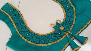 Very popular blouse back neck design || blouse || cutting and stitching back neck blouse design