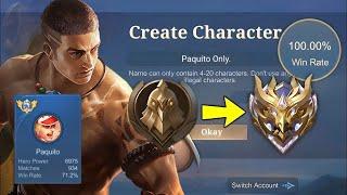 TOP GLOBAL PAQUITO DO WARRIOR TO MYTHIC USING PAQUITO ONLY!! + BEST BUILD PAQUITO AND EMBLEM - MLBB