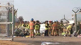 Aftermath at scene of South Korea plane crash | Raw video