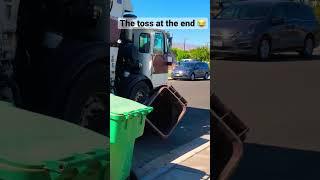 Burrtec Garbage Truck Vs Waste Management Trash Can  #shorts #funny #tiktok