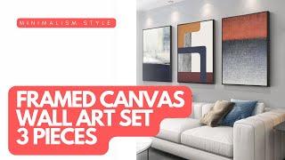 Framed Canvas Wall Art Set | Amazon | Minimalism Style