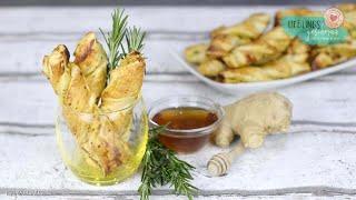 Ingwer-Honig Blätterteig Stangen  herzhaft süßer Party Snack Fingerfood/von Lieblingsgeschmack