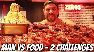 MAN VS FOOD | 2 CHALLENGES-CHICKEN WINGS & ICE CREAM | £100 CASH PRIZE | NEW RECORD | LONDON ENGLAND