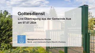 Gottesdienst der Neuapostolischen Kirche aus Aue am 07.07.2024 - 10:00 Uhr