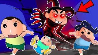 Monster Shinchan Trying To Kill His Friends  | Roblox Escape The Monster | Horror Game 