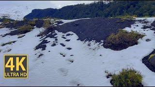 Snowy Landscape Nature Walk 4K (With Ambient Nature Sounds And Music)